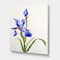 Designart - Retro Blue Iris Flower - Traditional Canvas Wall Art Print